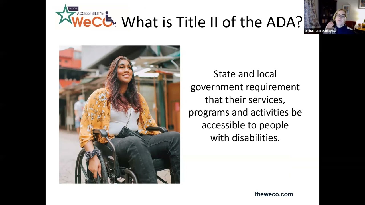 ADA Website Accessibility Requirements for Governments - Webinar
