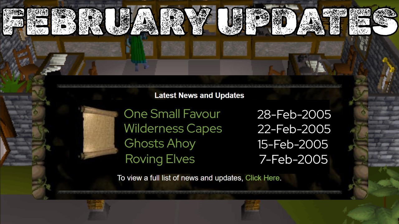 2005scape - February Updates