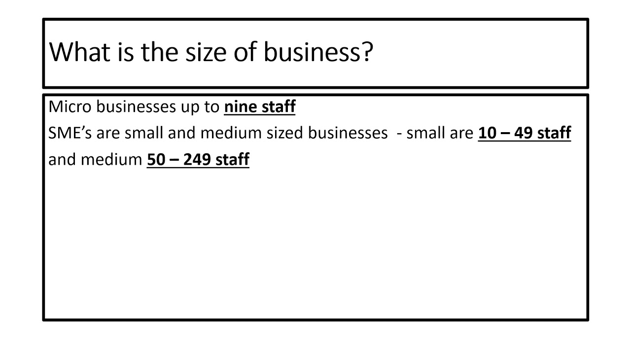 Size of business