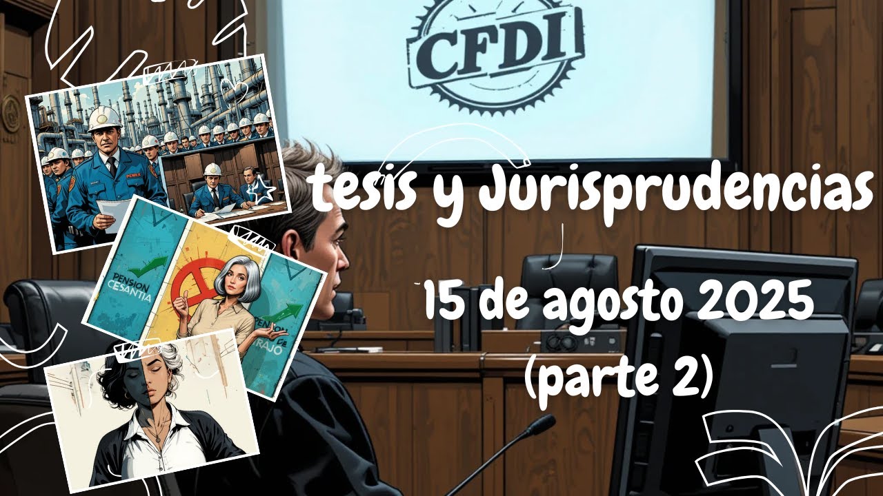 parte dos 15 de agosto 2025 TESIS AISLADAS y JURISPRUDENCIAS publicadas en el SJF