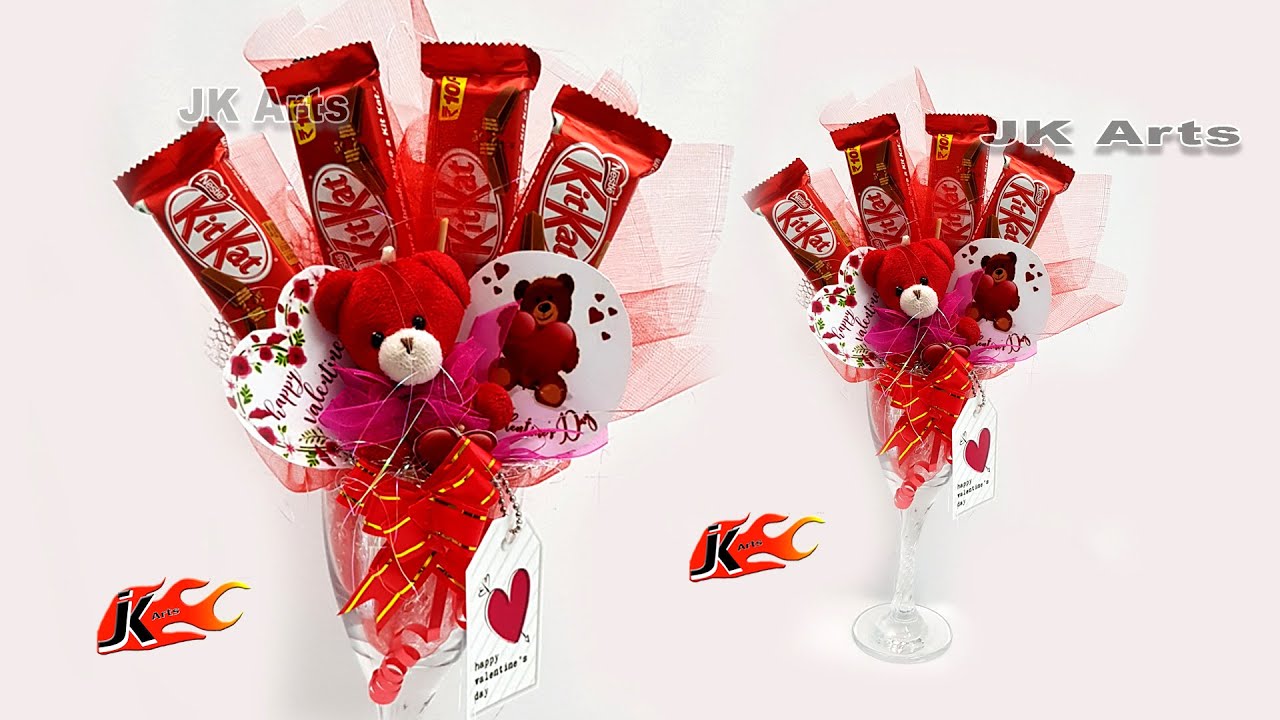Happy Teddy Day Gift Idea | DIY Chocolate bouquet | Valentine's Day Gift Idea | JK Arts 1813