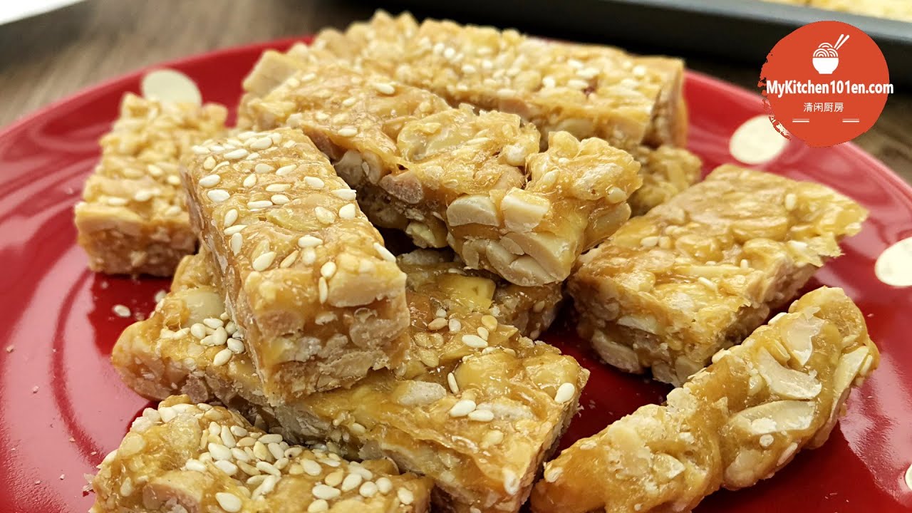 How to Make The Popular Peanut Sesame Candy (MyKitchen101en)