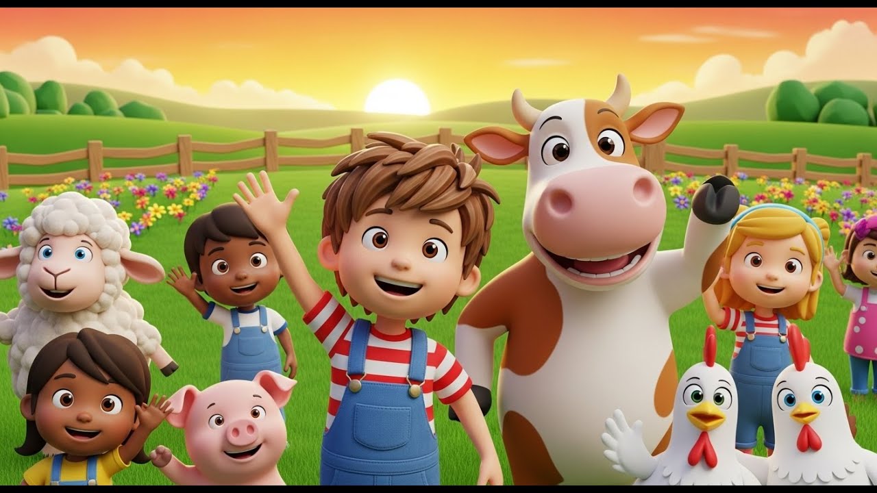 Farm Friends Sing Along Song for Kids | Farm Animals Song, Nursery Rhymes & Baby Songs 🐮🐷