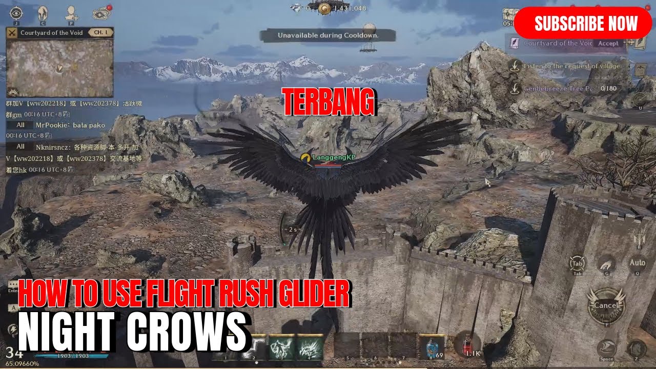 Cara Terbang Di Night Crows Menggunakan Gliders | Night Crows
