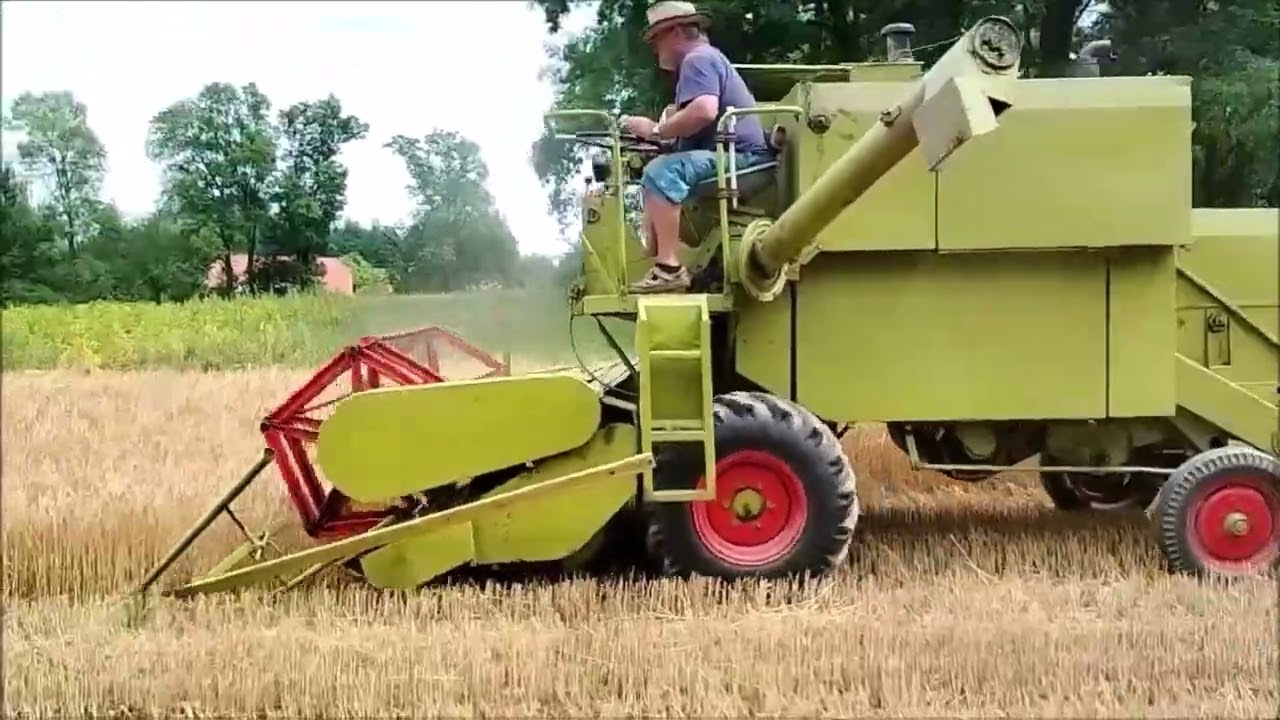 Claas Compact 25-sklizeň jarního ječmene(gerste)