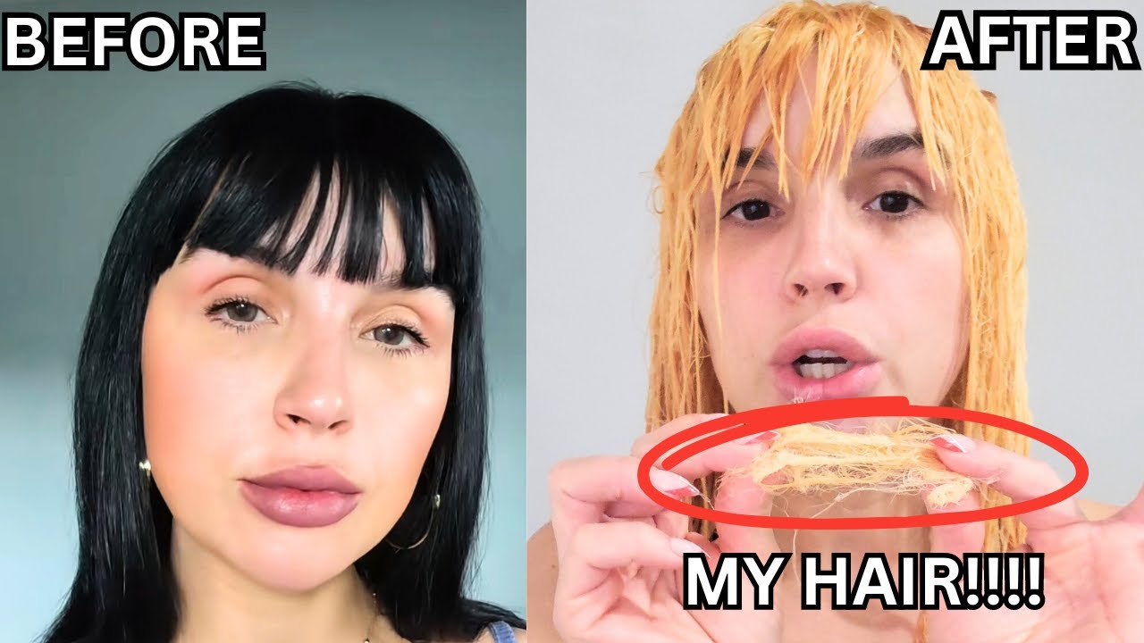 HAIR BLEACH FAIL | HAIR FALLING OUT BLACK TO BLONDE