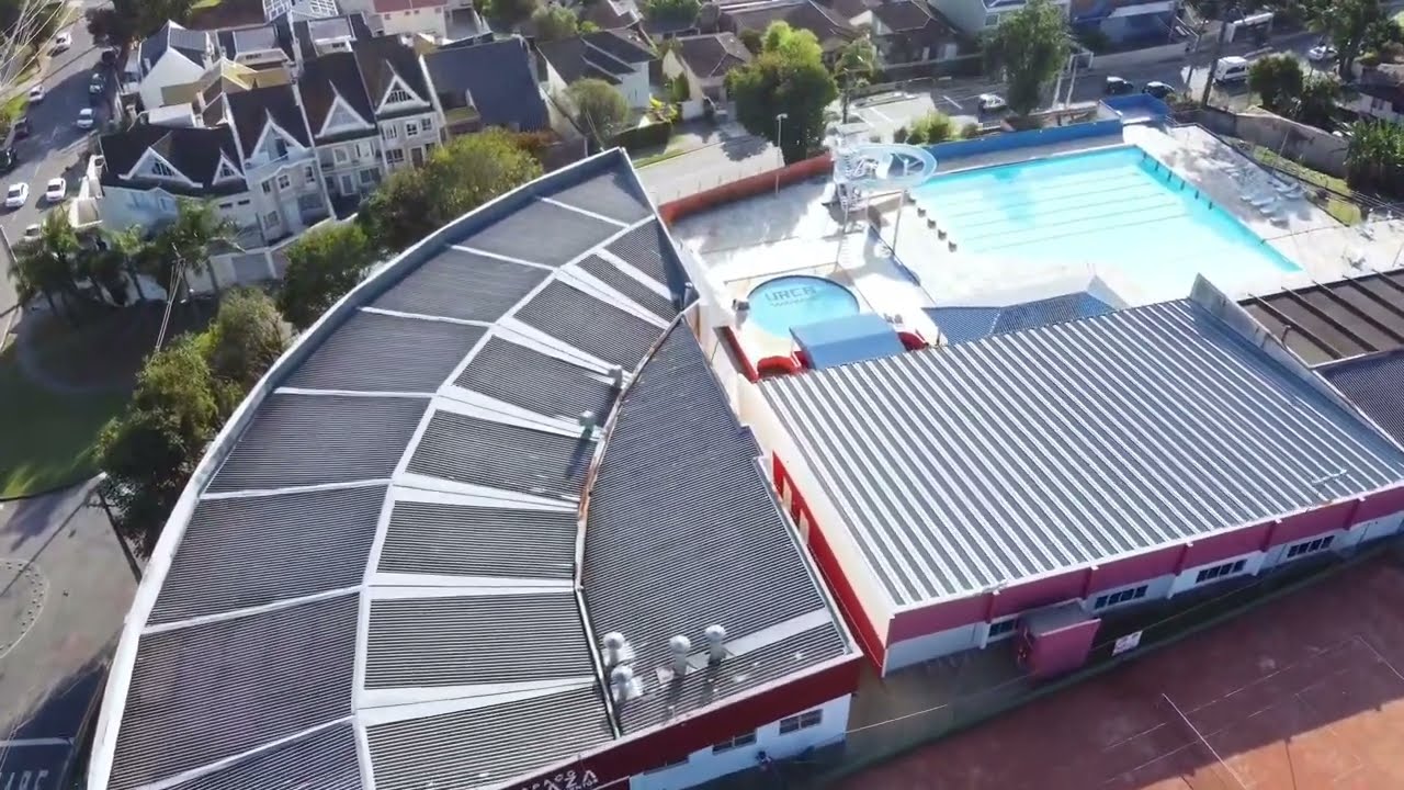 Clube Urca e Bairros Ahú, Centro Cívico e Juvevê com florada de ipês #djimini2 #drone #curitiba