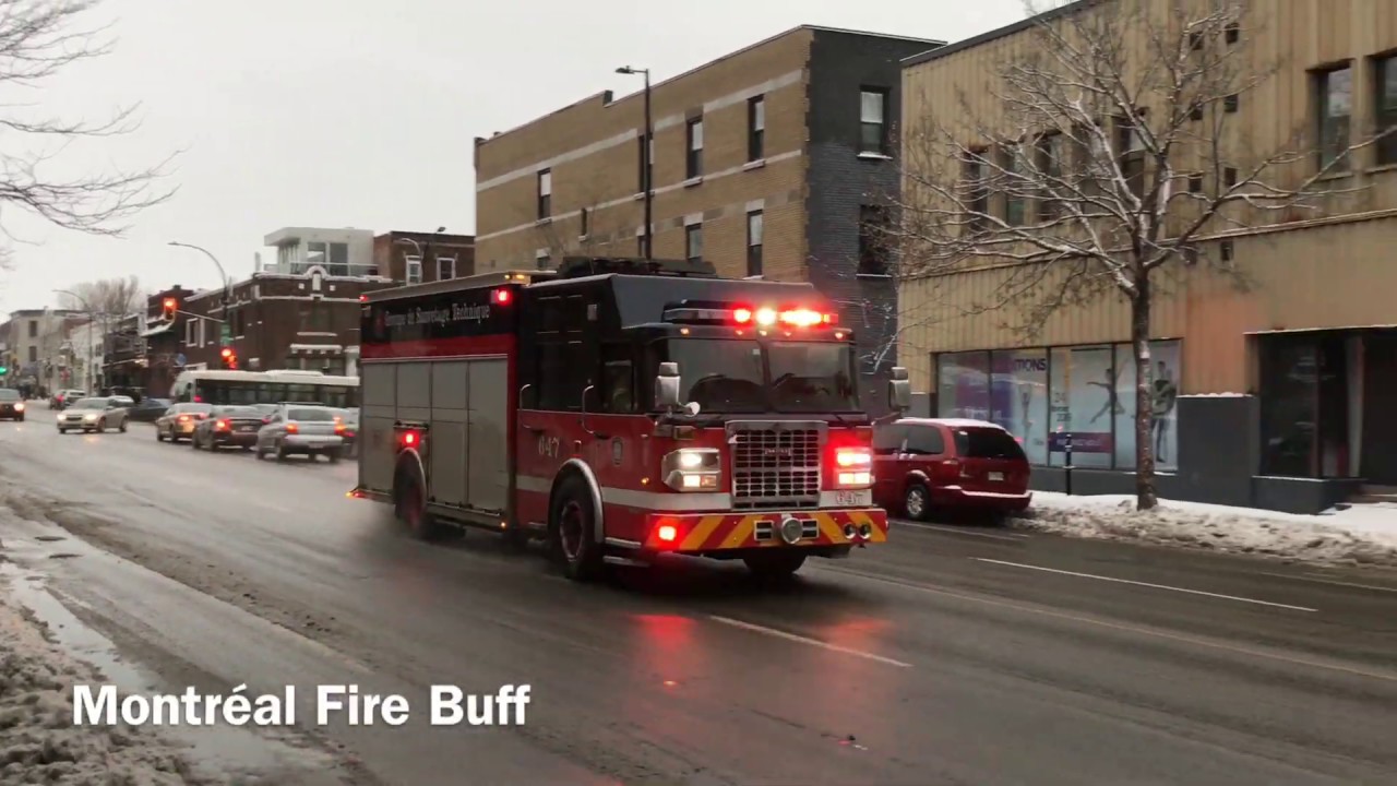 Montreal Fire Service [SIM] Heavy Rescue 647 Responding With Q Siren