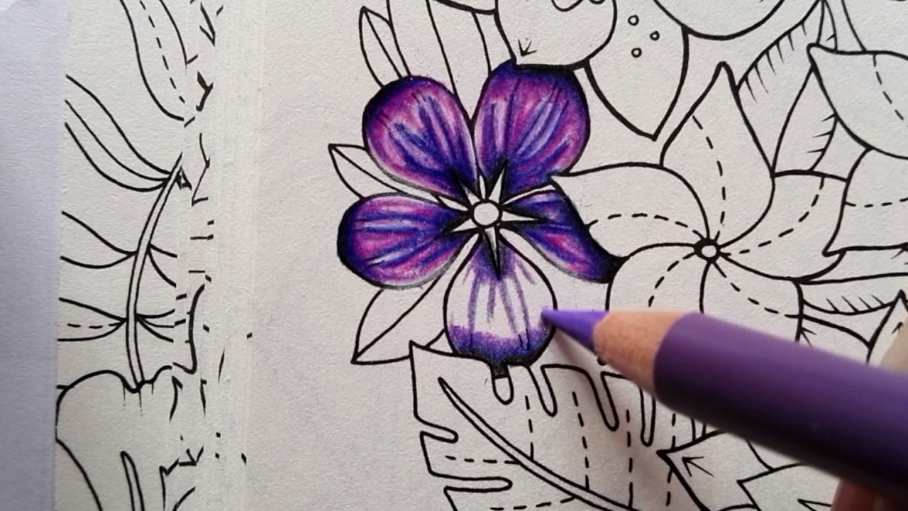 How to color a flower? Magical Jungle by Johanna Basford