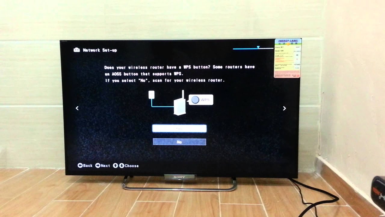 Sony Bravia 42W670A first time setup