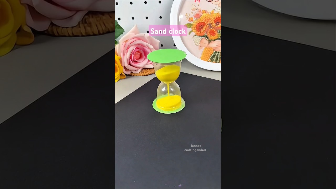 How to make sandclock by jelly pot ⏳⌛ sandglass at home #diy #art #handmade #easycraft