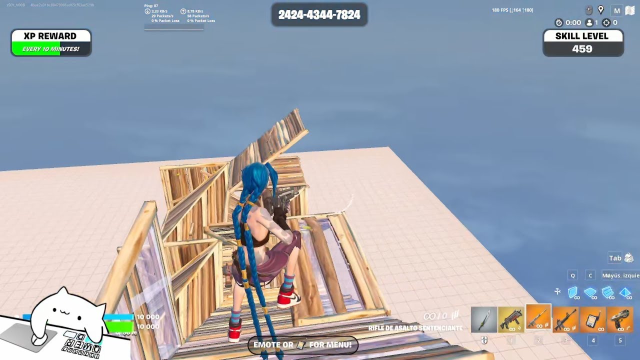 asi construyo en fortnite con 80 de ping