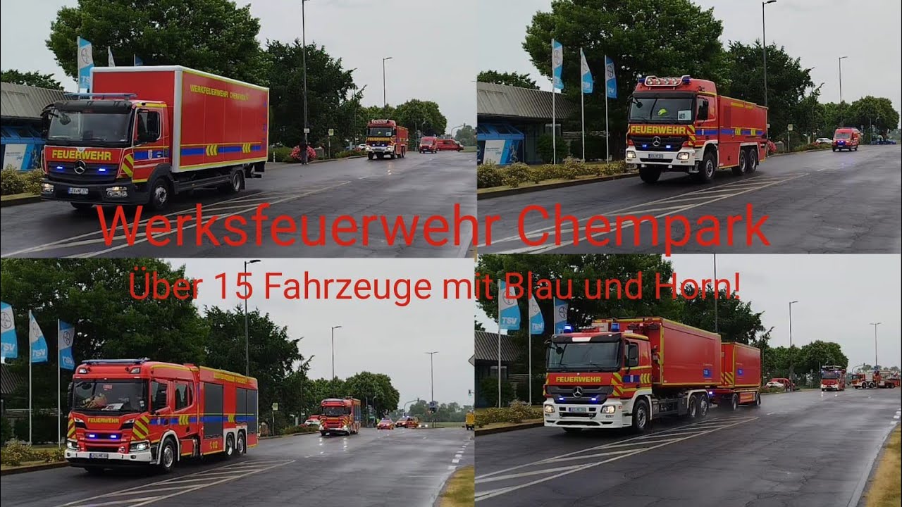 [über 15 Fahrzeuge der WF Chempark] mit Blau und Horn!