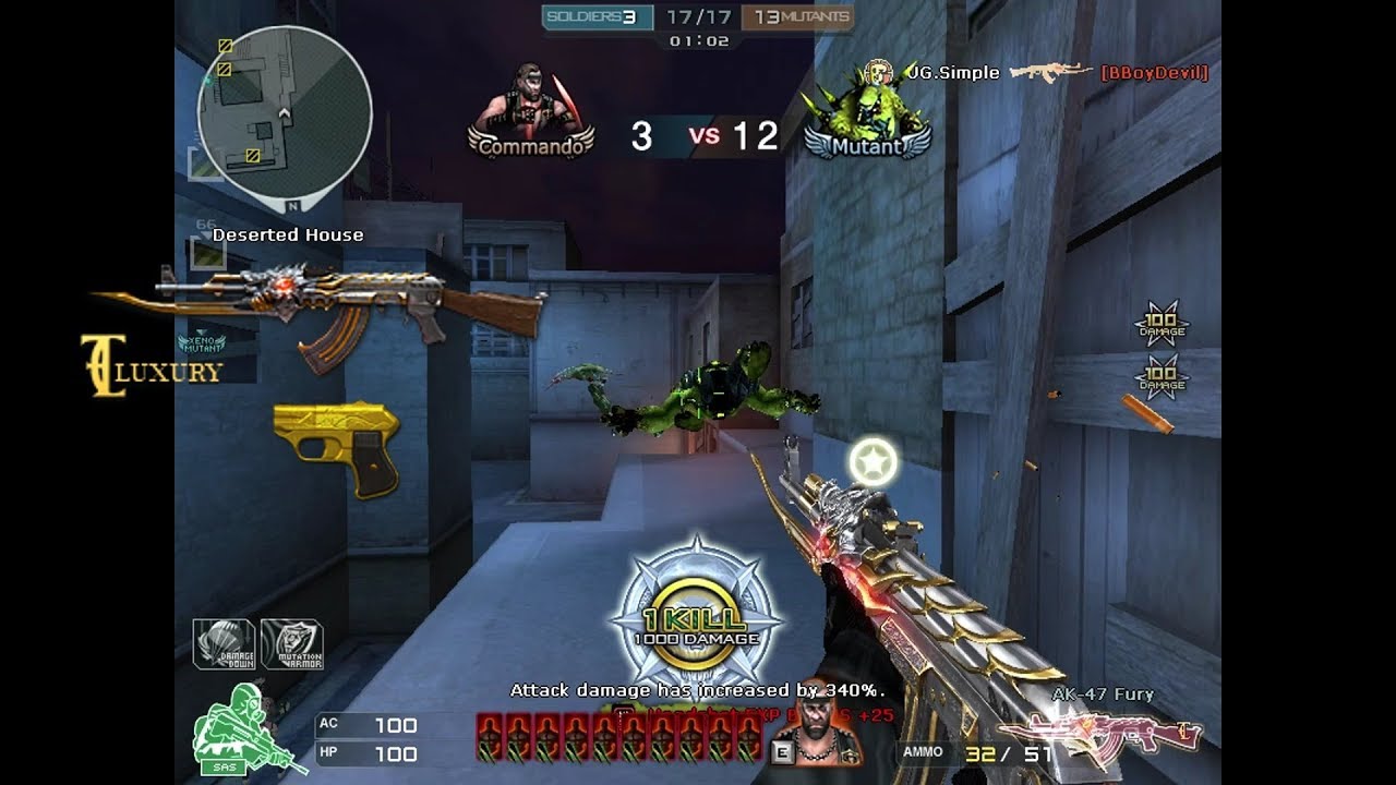 Crossfire North America 2.0: AK-47 Fury or Infernal (VIP)| Hero Mode X (Zombie v4)