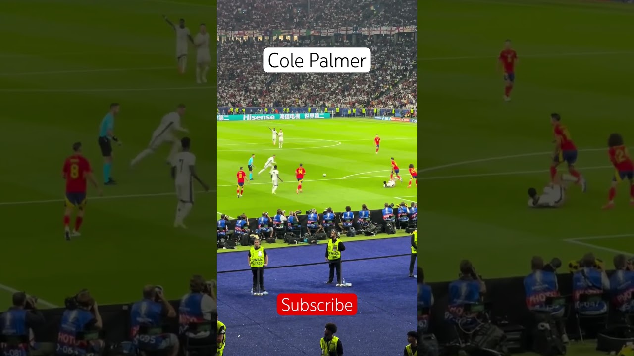 Cole Palmer Goal vs Spain in Euro 2024 Final | Spain vs England | #euro2024 #spain #colepalmer #uefa