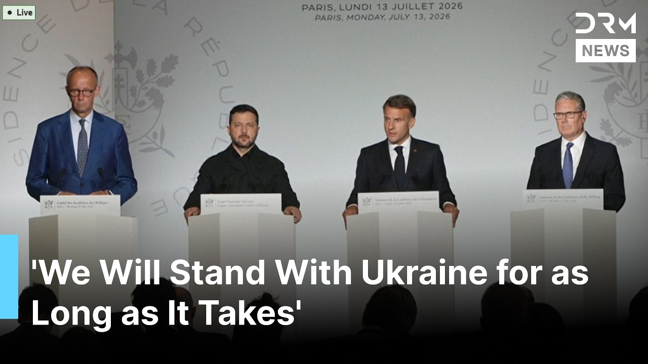 Macron, Merz, Starmer and Zelenskyy Hold Historic Press Conference After Paris Ukraine Summit | AC1G