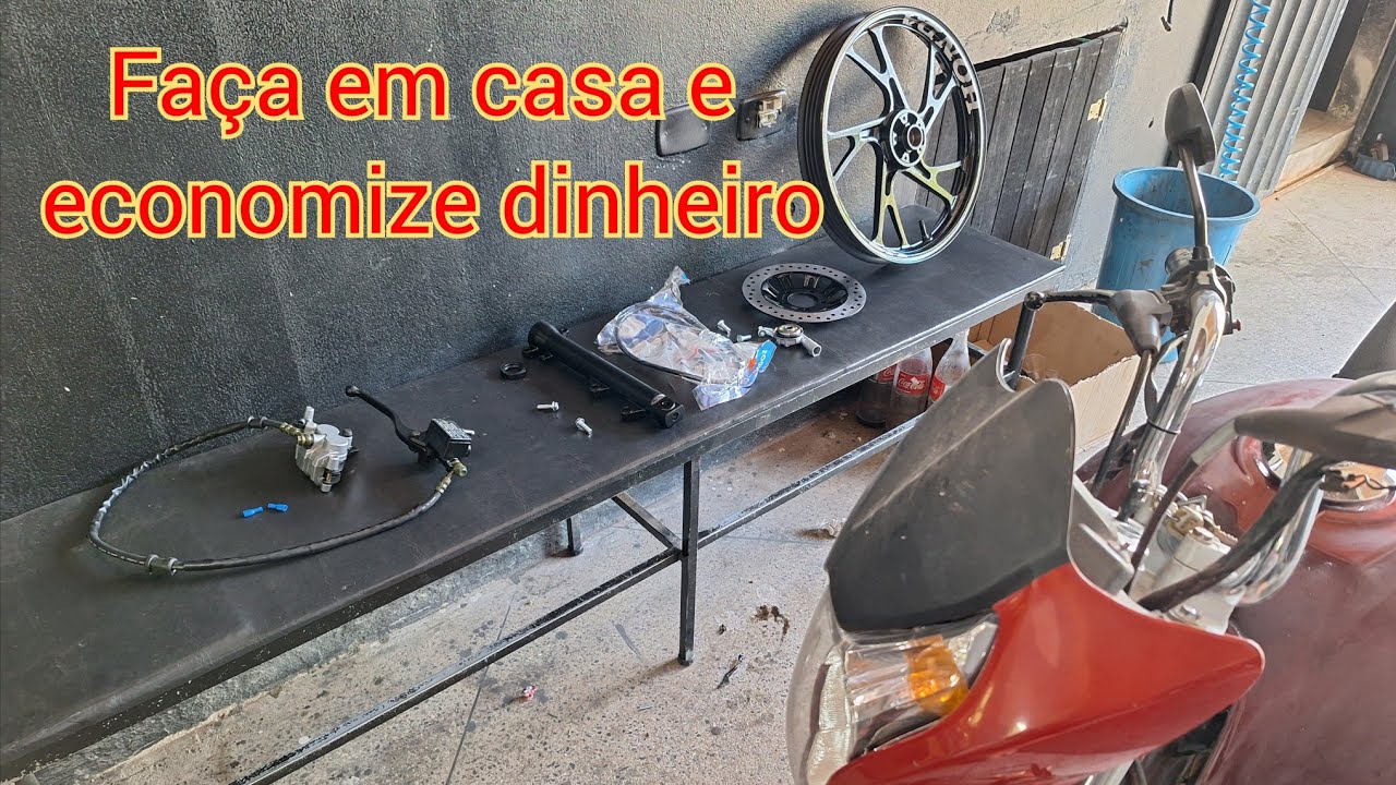 PASSO A PASSO COMO COLOCAR FREIO A DISCO EM UMA MOTO FREIO A TAMBO 