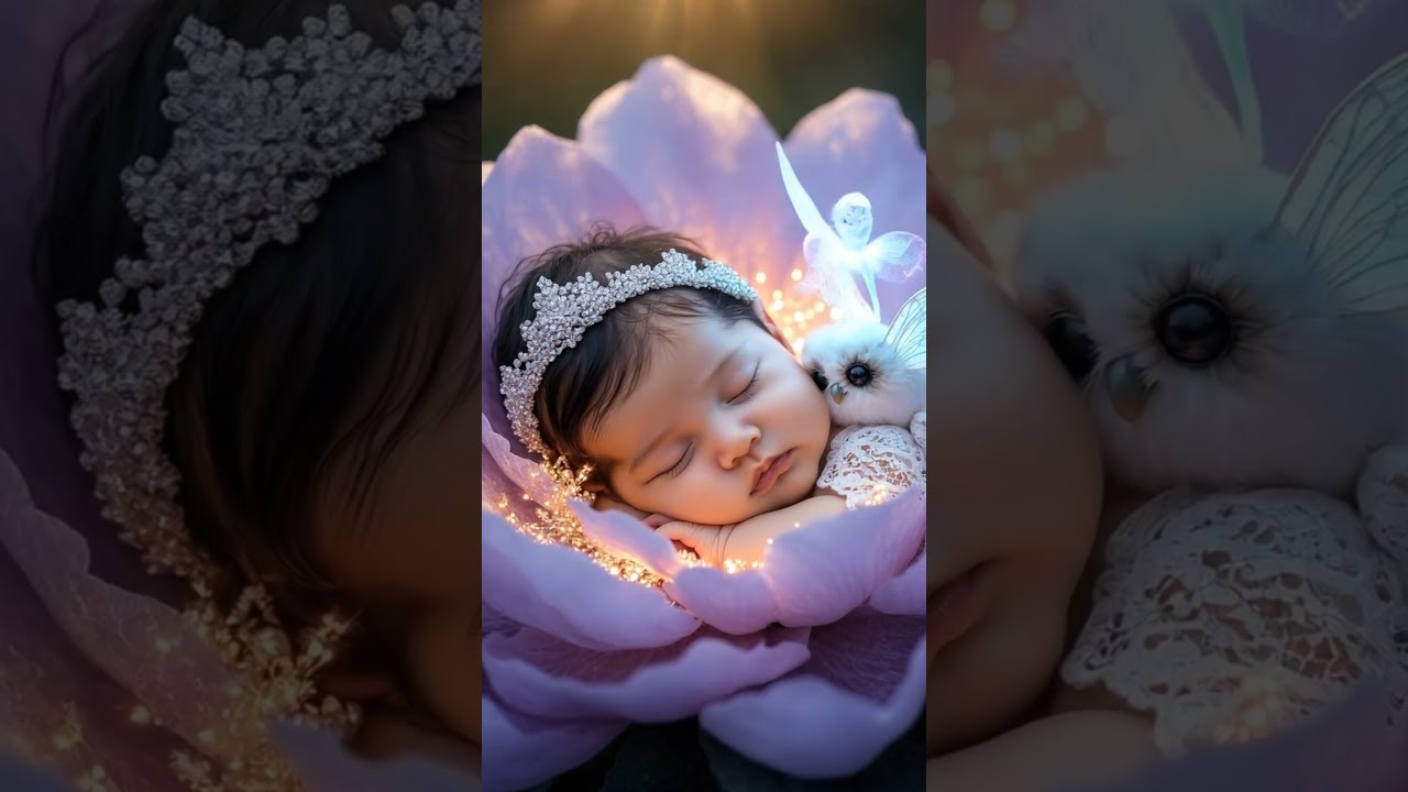 Sleeping Baby Princess in a Magical Flower 🌸✨ 