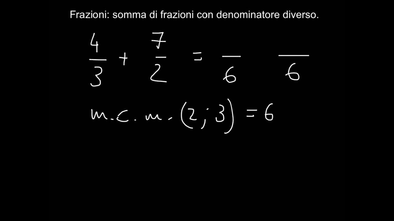 Frazioni: somma con denominatore diverso