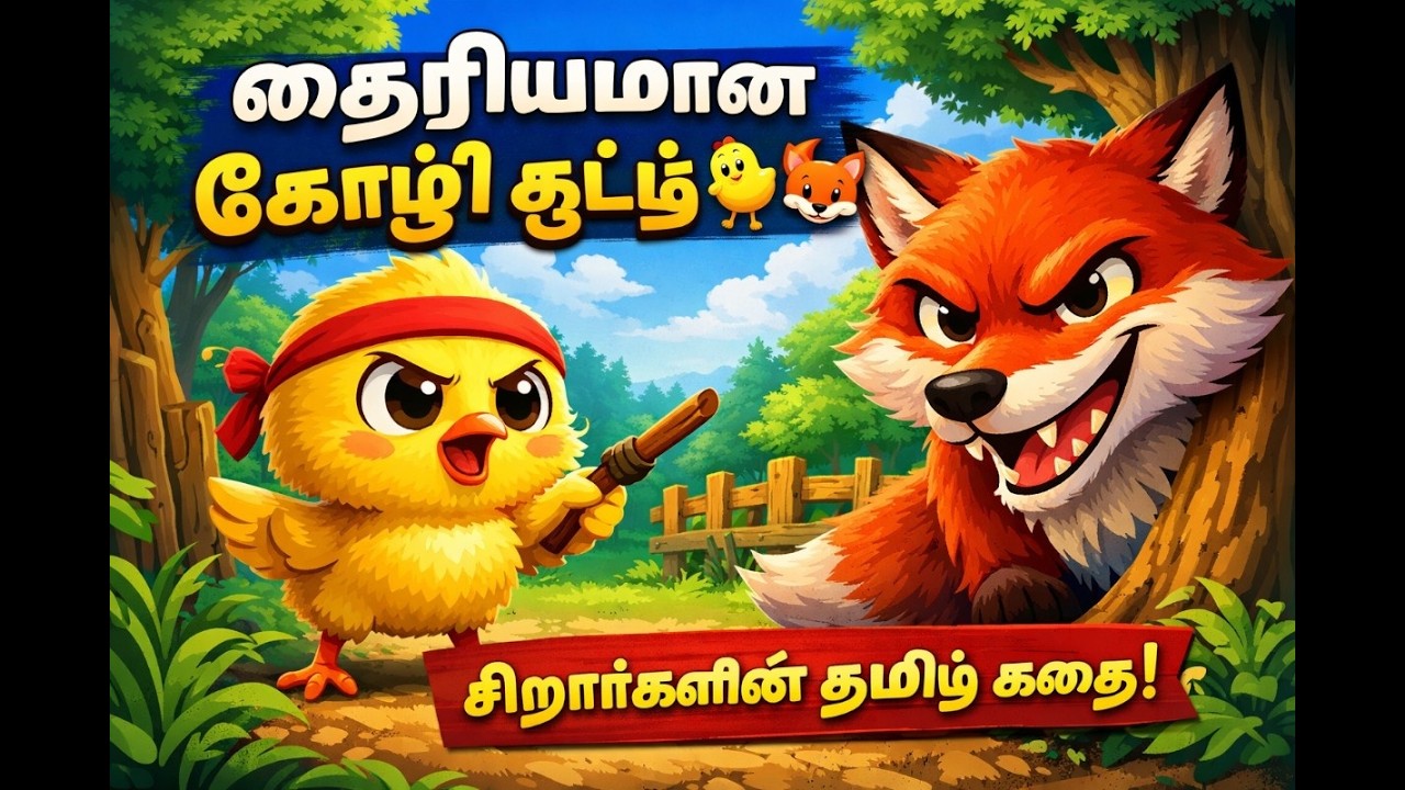 தைரியமான கோழி குட்டி 🐥🦊 | குழந்தைகளுக்கான தமிழ்  கதை | Tamil Moral Story for Kids #தமிழ்கதை