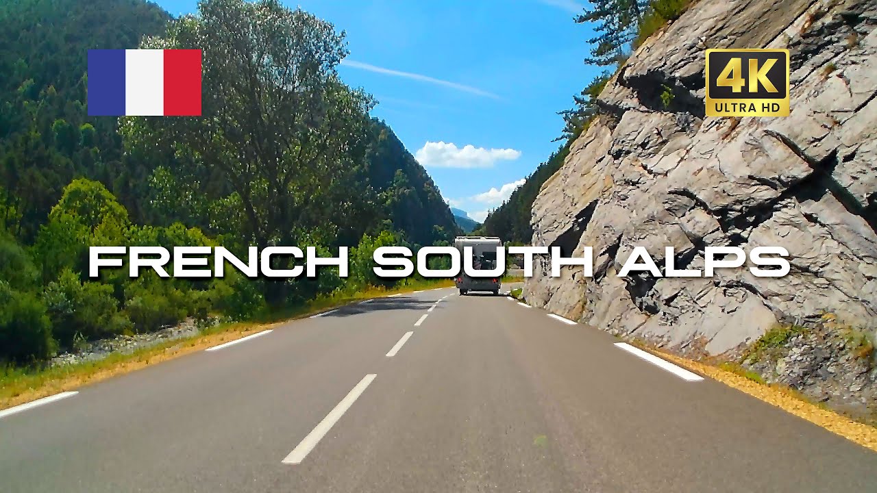 Relaxing scenic drive in France, Alpes-de-Haute-Provence | 4K 60FPS