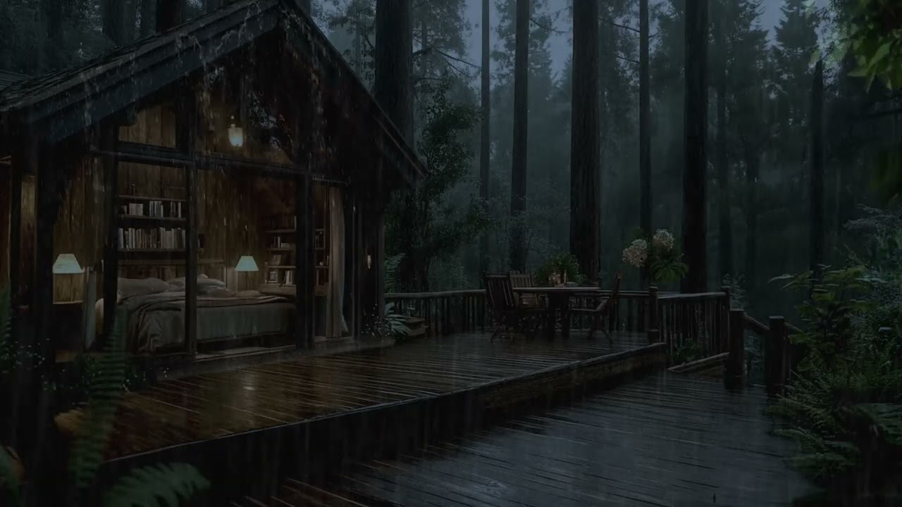 Peaceful Night Rain Sounds for Better Sleep | Gentle Rain Ambience for Relaxation and Stress Relief