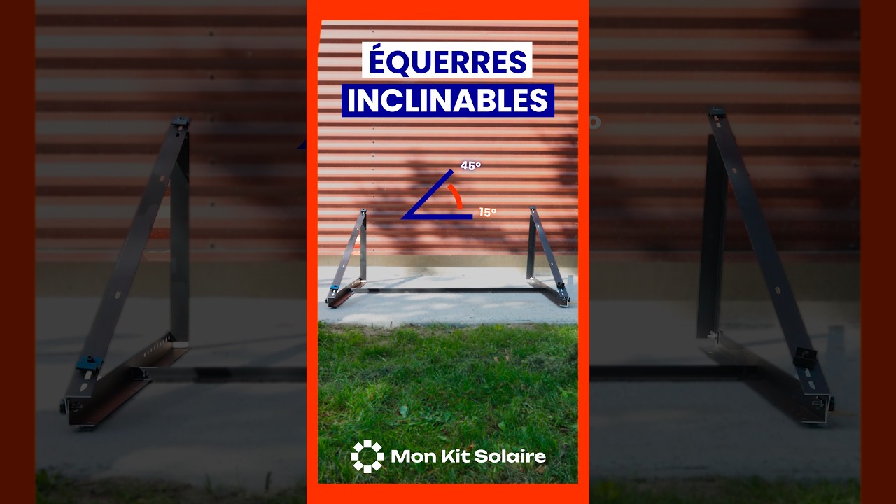 &Eacute;querres inclinables pour panneau solaire plug and play #panneauxsolaires #autoconsommation #shorts