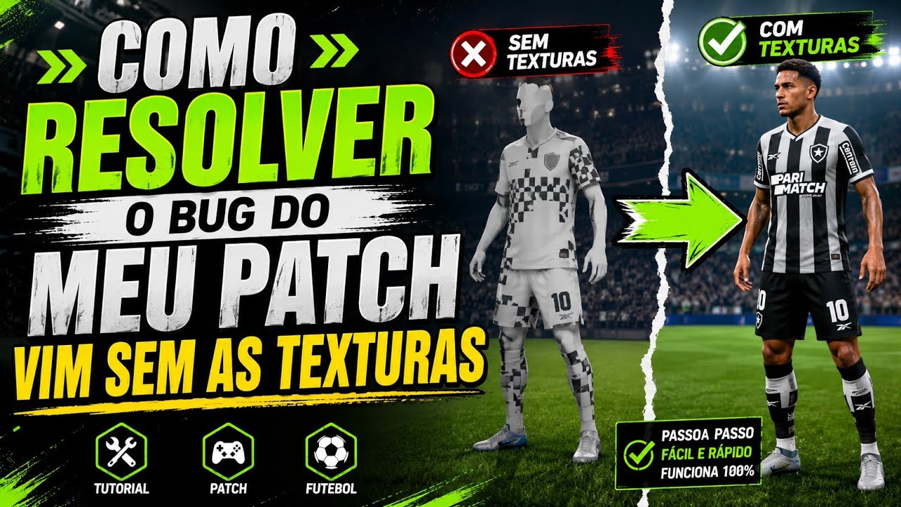 COMO RESOLVER O BUG DE MEU PATCH VIM SEM TEXTURAS!! TUTURIAL ATUALIZADO 2026🛑🛑