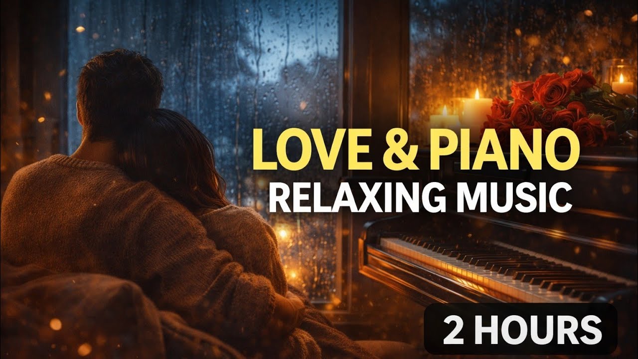 Valentine's Day - Love Piano Music & Fireplace. Chimenea y Música de Amor al Piano para San Valentín