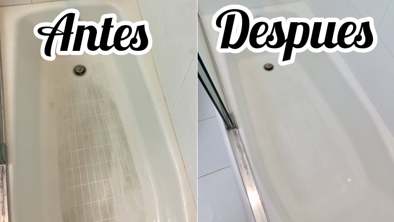 COMO LIMPIAR UNA TINA O DUCHA Y QUE QUEDE RELUCIENTE! // HOW TO CLEAN A BATHTUB!