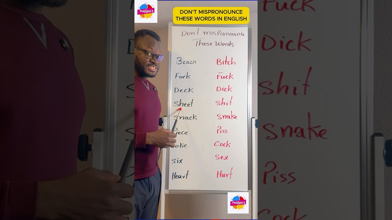 Never Mispronounce These Words in English #pronunciation #languagelearning #viral #phonetics #learn