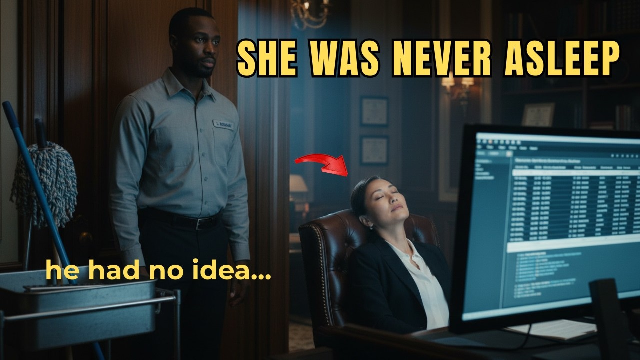CEO Pretended to Sleep to Test an Immigrant Janitor — It Nearly Destroyed Her Company