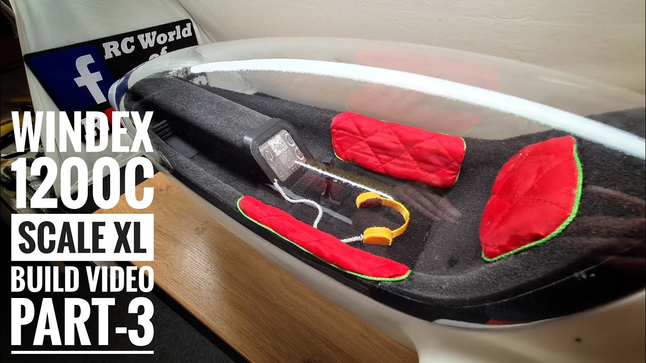WINDEX 1200C SCALE XL part3, RC glider Build Video,  fiberglass fuselage, 3D printed RC Airplane DIY