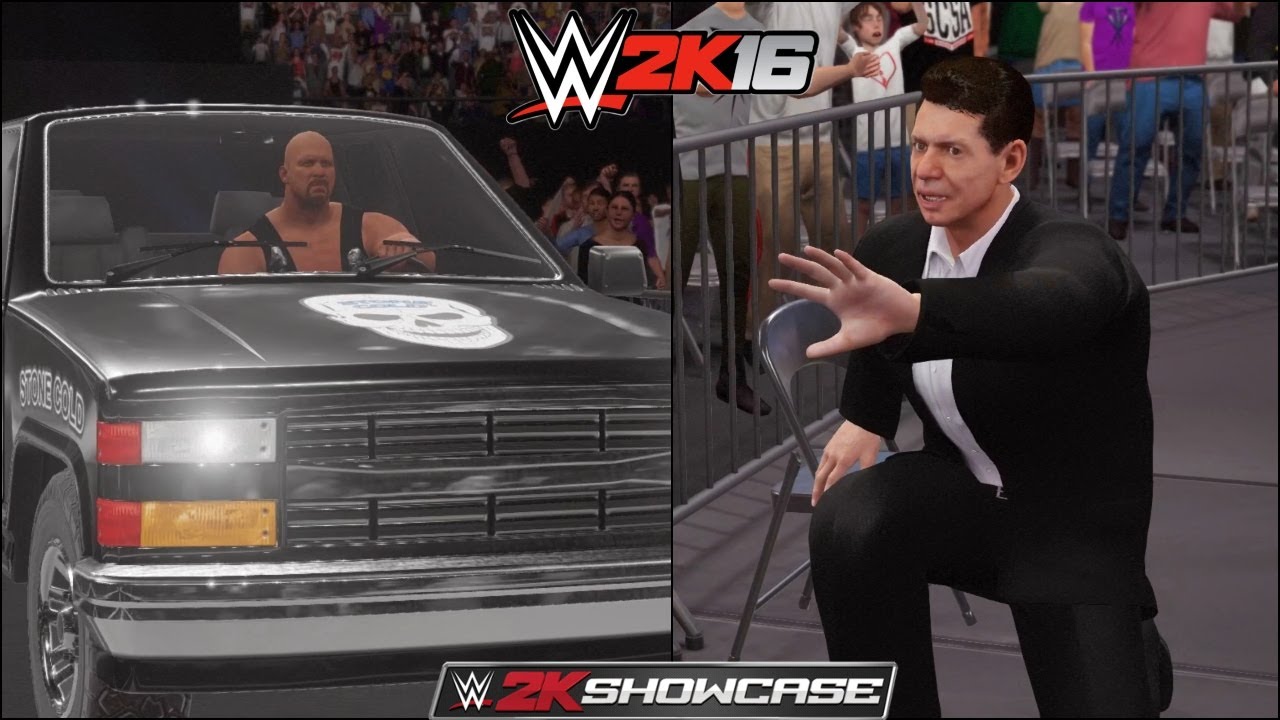 WWE 2K16 Stone Cold Best Car Entrance & Mr. McMahon Cheats | WWE 2K Showcase Austin 3:16 Gameplay ||