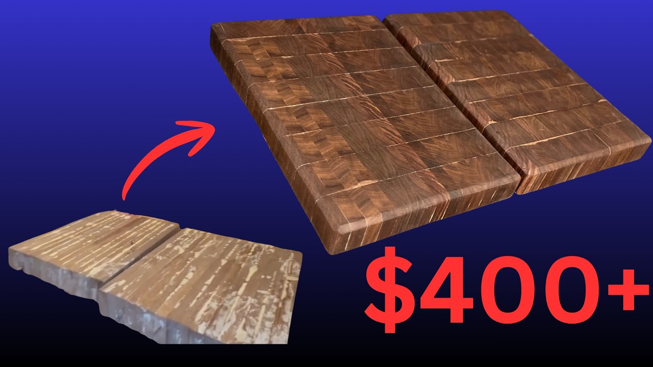 We Made $200 Cutting Boards For $40! (In the snow)