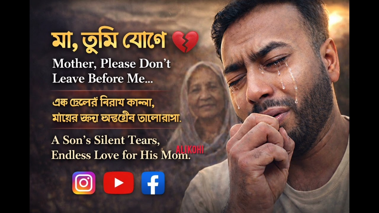 মা, তুমি আমার আগে যেও না… 💔একজন ছেলের হৃদয়ের গভীর কান্না আর মায়ের প্রতি