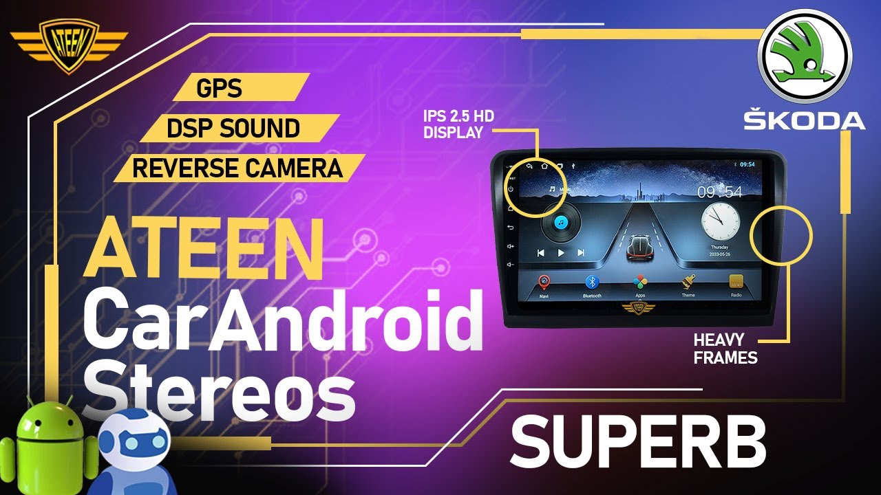 Ateen Double Din Touch Screen Car Android Music System For Skoda Superb Installation Customer Review
