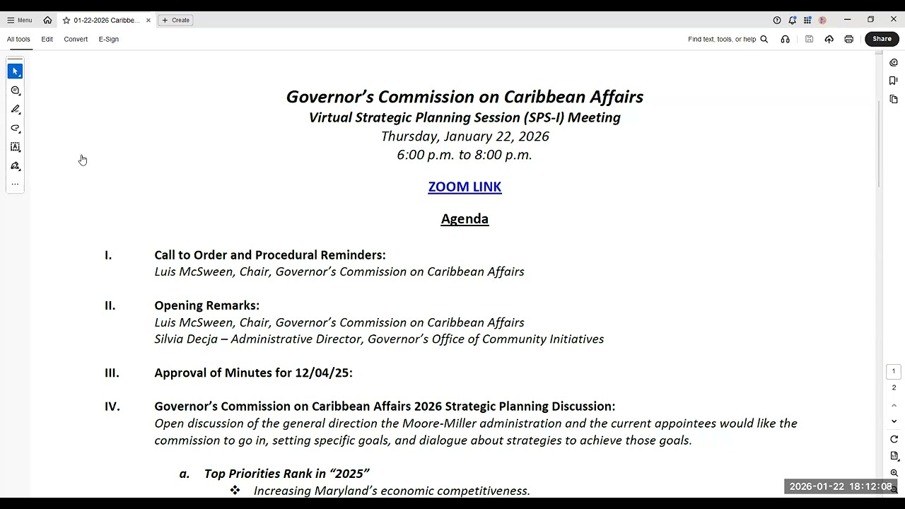 1/22/26  GCO Caribbean Affairs  SPS I