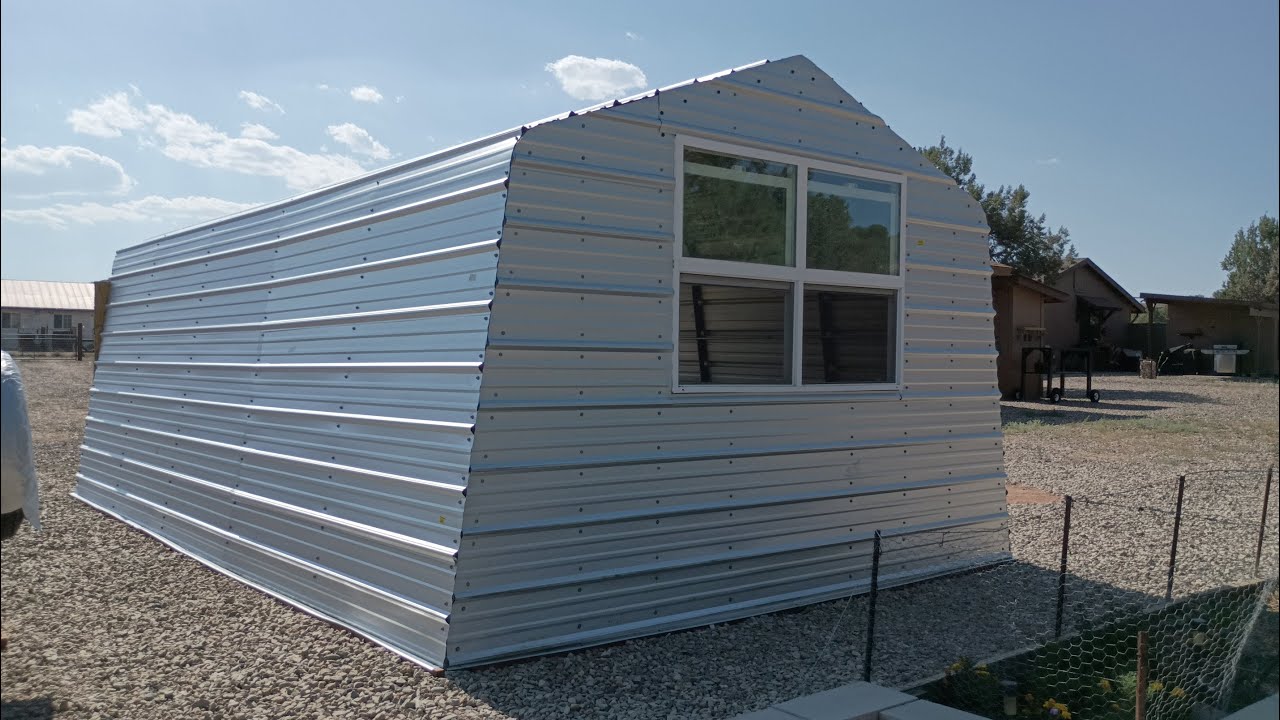 Harbor Freight Coverpro 12x20 made into a Metal Building part 2
