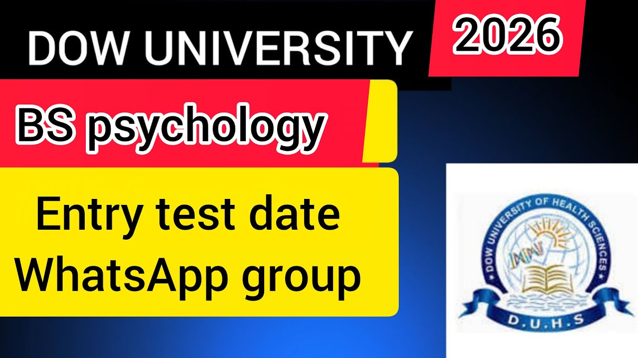 DOW UNIVERSITY BS PSYCHOLOGY ADMISSION|DOW UNIVERSITY ADMISSION|DUHS PSYCHOLOGY ADMISSION