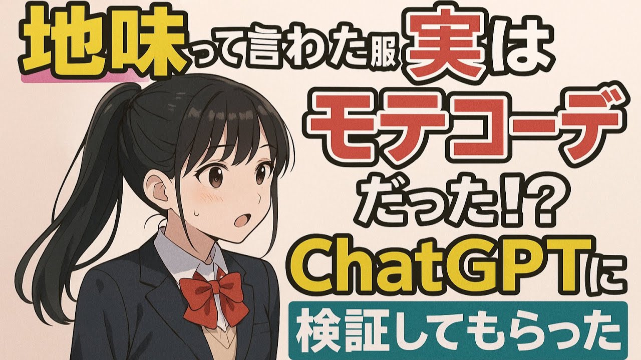 文系女子高生のChatGPT相談「地味って言われた服、実はモテコーデだった！？ChatGPTに検証してもらった」