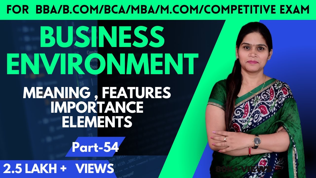 Business Environment | Meaning | Dimensions | Business Studies | BBA | B.Com | MBA | Class 12