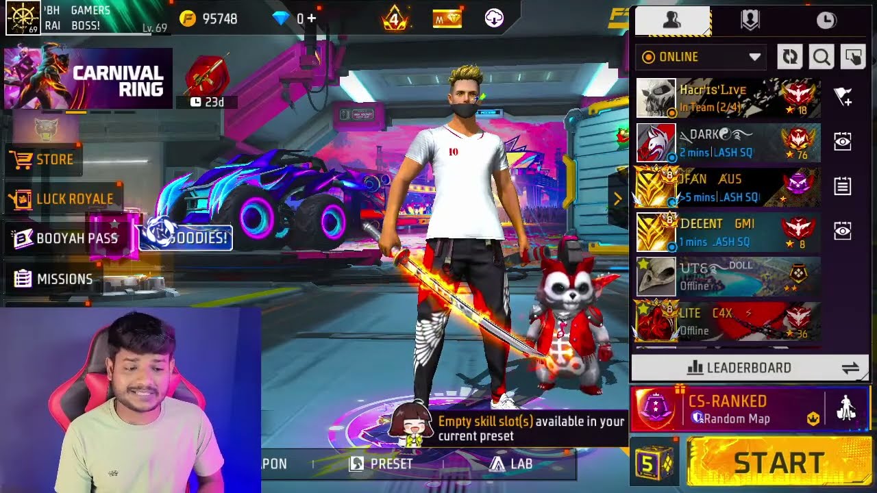 TOP 1 FREE FIRE LIVE V BADGE GUILD TESTING | GUILD TEST | GIVEAWAY REDEEM CODE FF