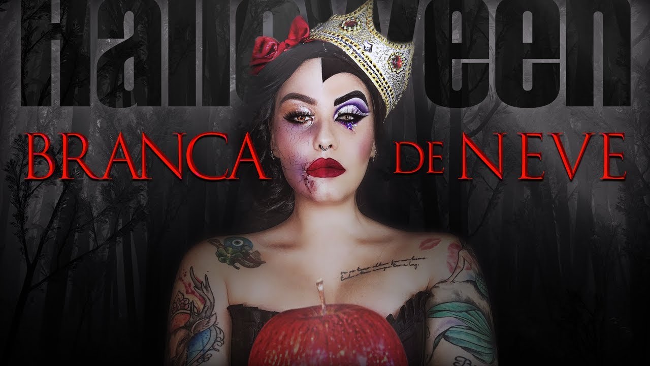 MAQUIAGEM BRANCA DE NEVE X RAINHA MÁ | MAKEUP SNOW WHITE HALLOWEEN 2018