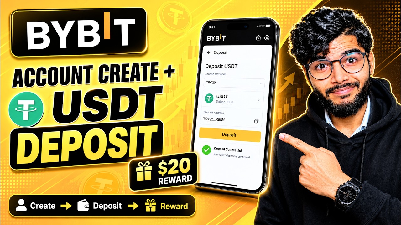 Bybit Complete Tutorial 2026 + $20 USDT Reward | Bybit USDT Deposit and Trading