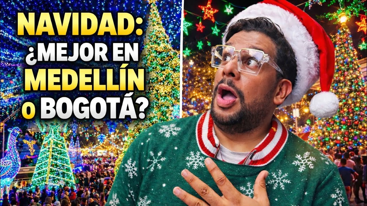 La batalla de los ALUMBRADOS 🎄 ¿MEDELLÍN vs BOGOTÁ? | PARTE 1 MEDELLÍN