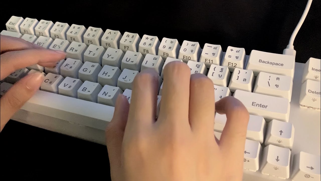 ASMR Keyboard Typing Sound *Geteron Red Switches* (เสียงกดคีย์บอร์ดเกมมิ่ง)
