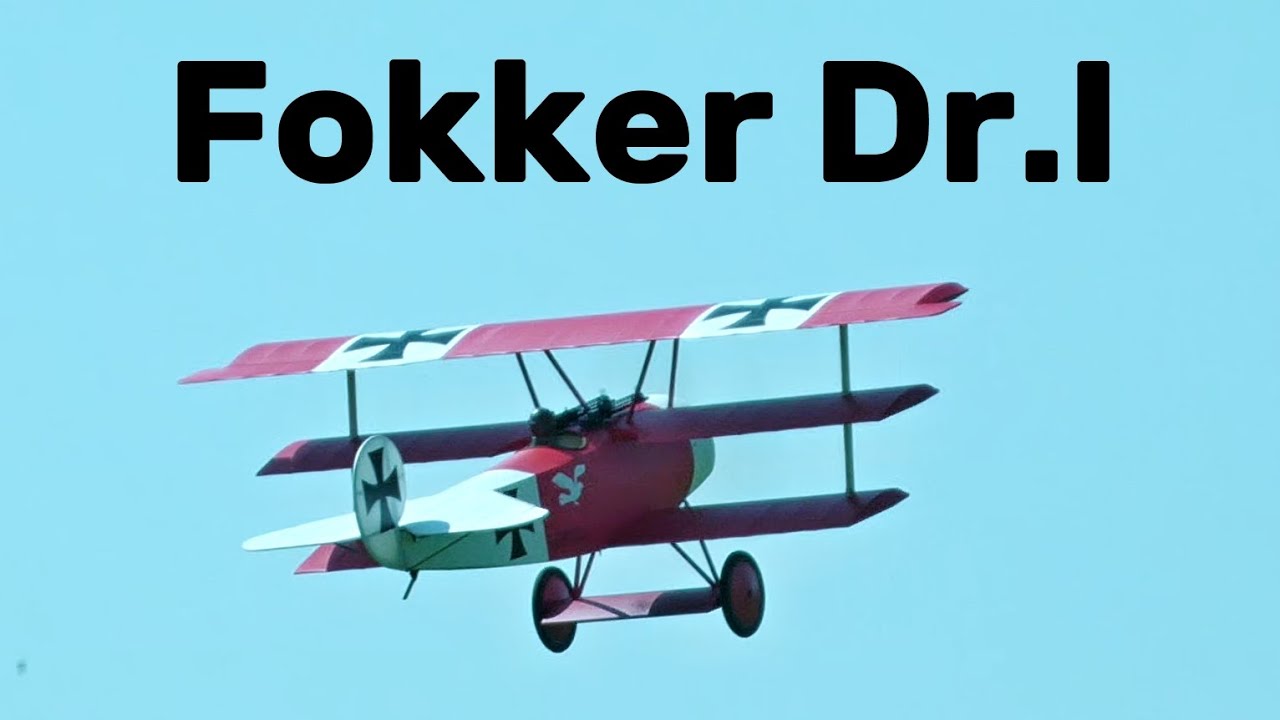 Fokker Dr.I | 1,65m scale RC triplane | 4K | Jirice Airshow 2024
