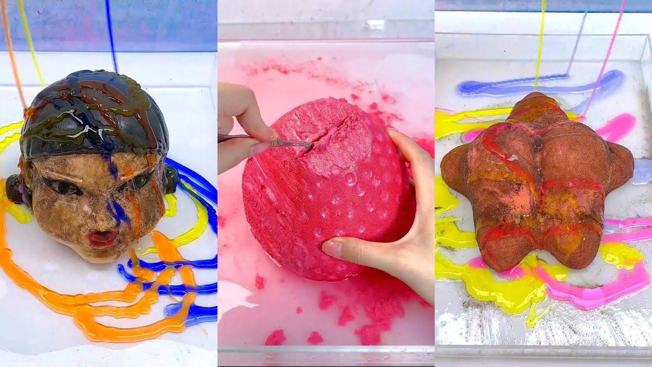 CLEANING SQUISHY ASMR 👩🏻‍🦰👩🏻‍🦰Squid Girl with soap