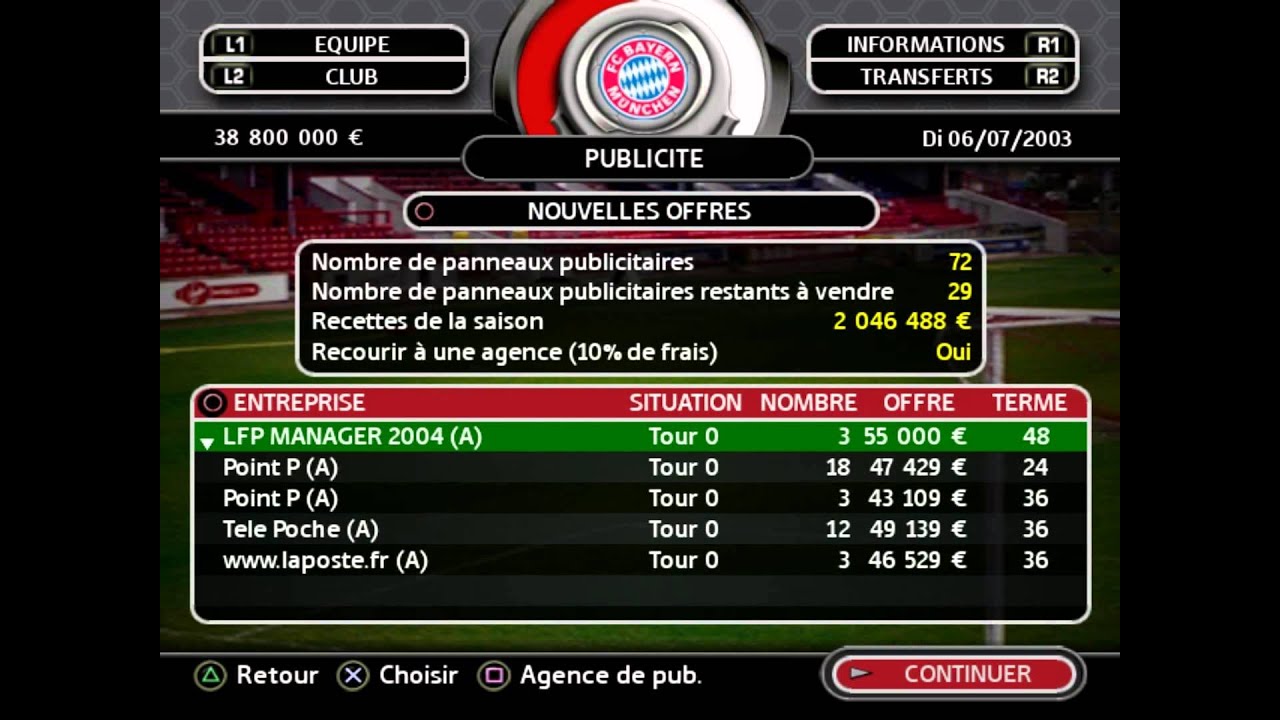 [Test] LFP Manager 2004 (PS2)